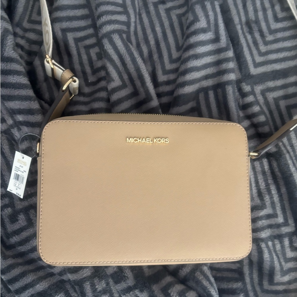 Michael Kors Jet Set LargeCrossbody Bag with Branded Strap